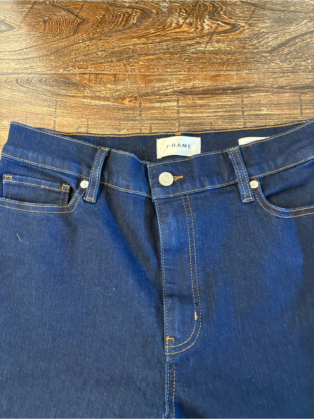 Frame Le Slim Palazzo Crop Jeans Womens 31 Rinse NWT High Rise Wide Leg LSPC814 - Picture 9 of 14